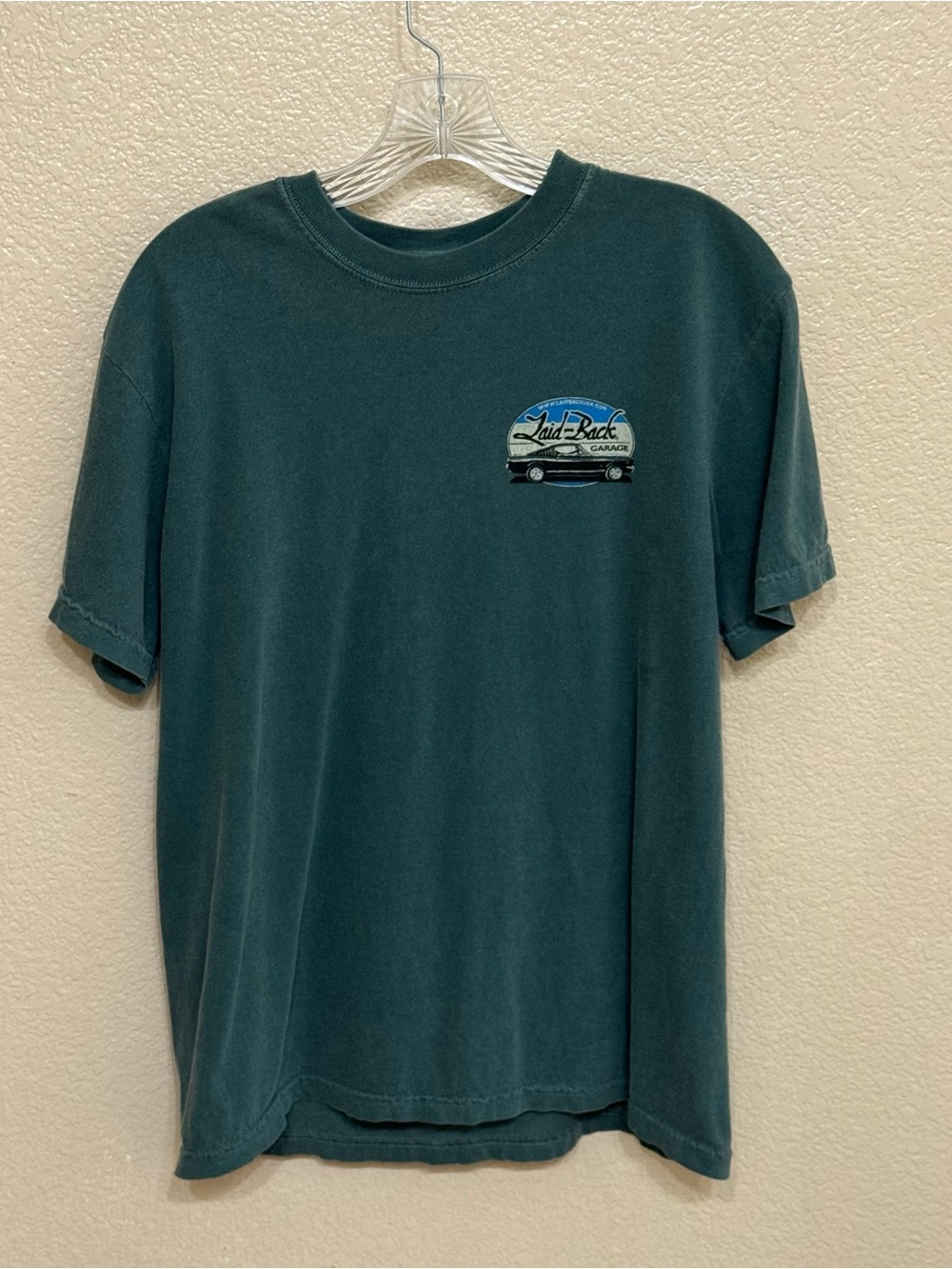 Laid Back Garage Graphic Tee - Teal